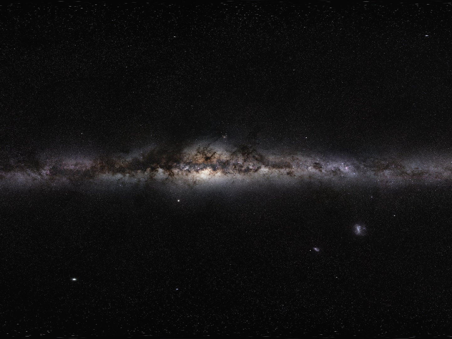 a panoramic of the milky way