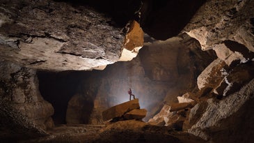 cave spelunking