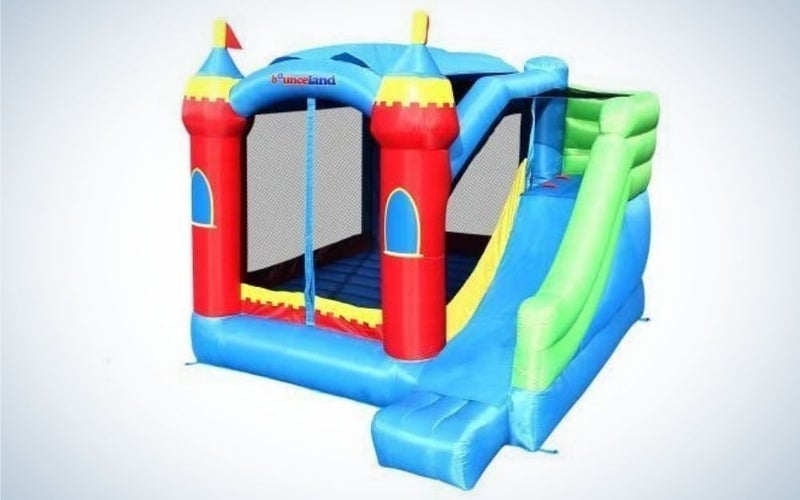 Colorful royal palace inflatable bounce house