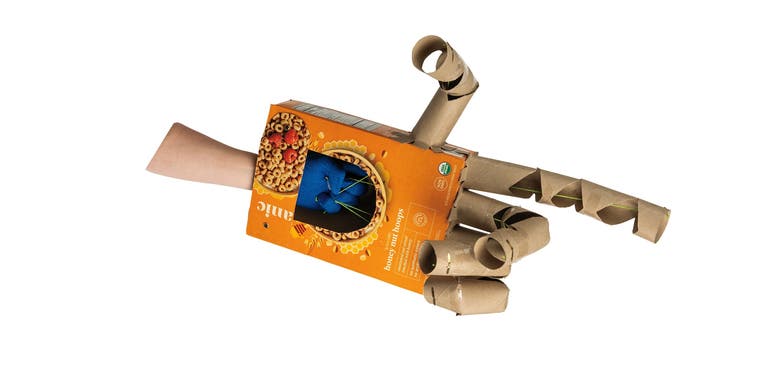 Turn a boring box into a sweet working robotic hand