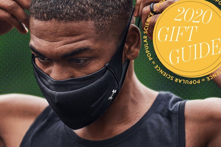 a gift guide for face masks, featuring UnderArmour's UA Sportsmask