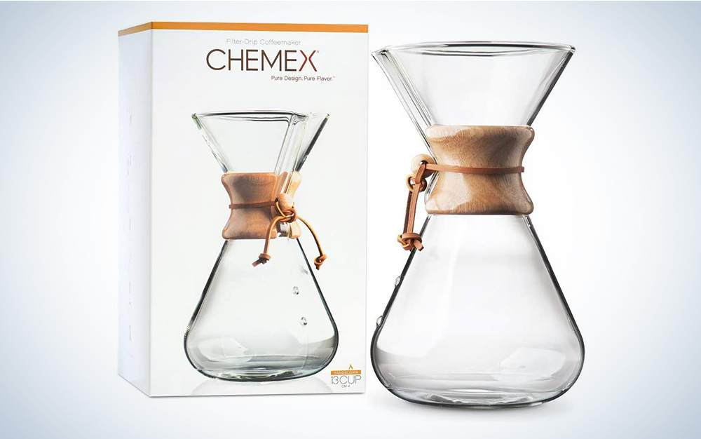 Chemex Pour-Over Glass Coffeemaker - Hand Blown Series makes the best coffee.