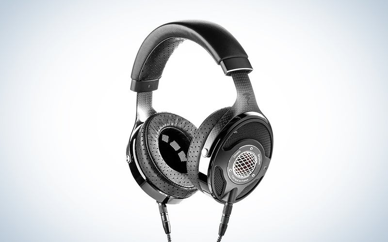 A pair of the Focal Utopia headphones on a white background