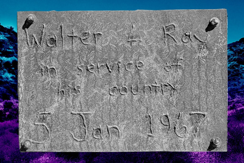 Walter Ray crash plaque
