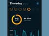 The Sleep Cycle alarm clock phone app showing sleep quality and sleep time.