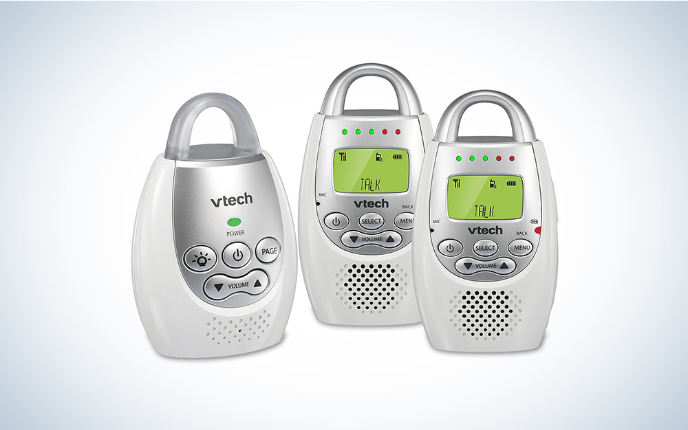 A product image of the VTech DM221-2 Audio Baby Monitor
