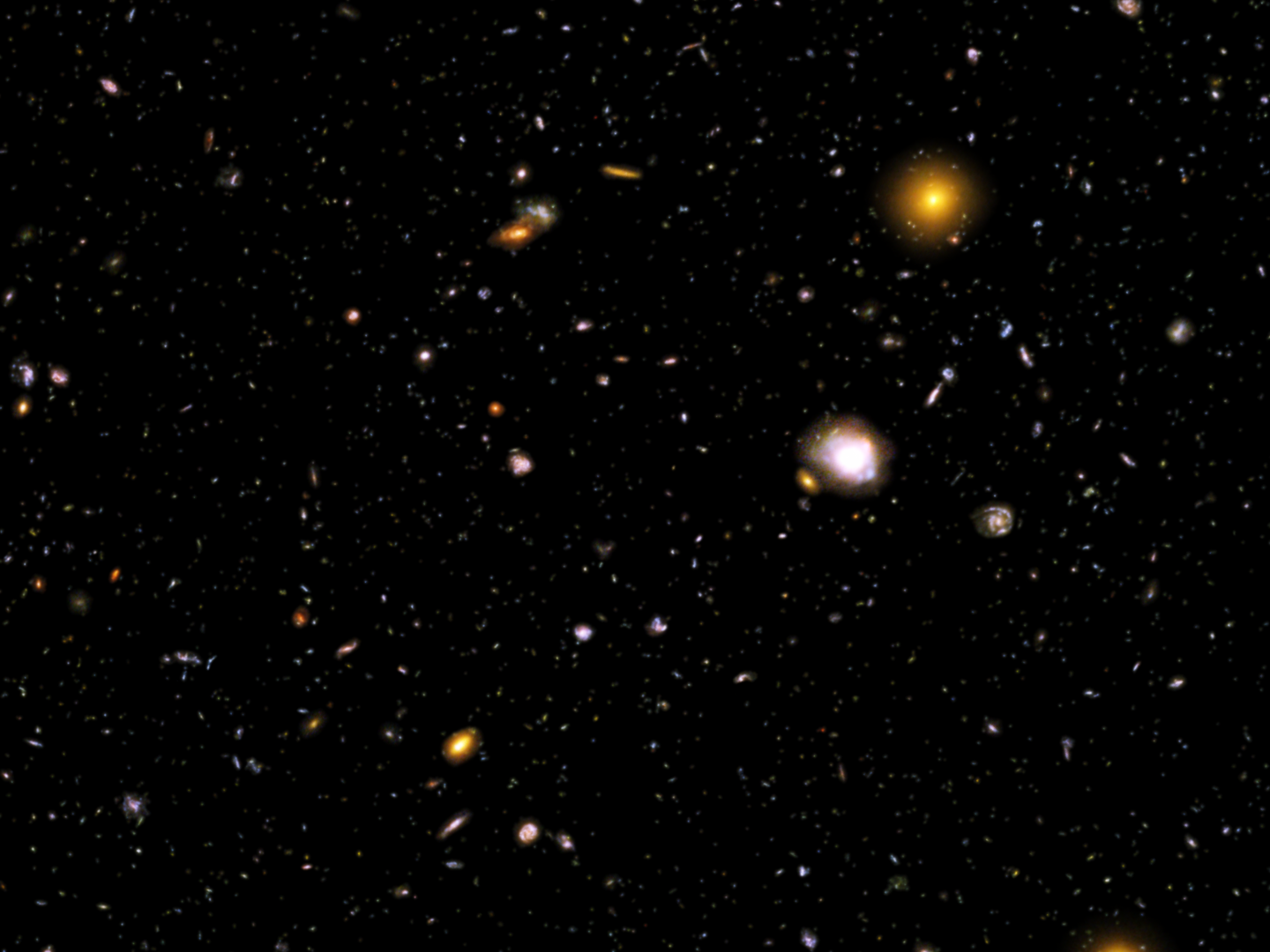 Thousands of galaxies detected by the Hubble Space Telescope