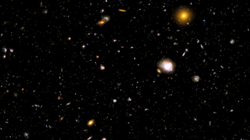 Thousands of galaxies detected by the Hubble Space Telescope