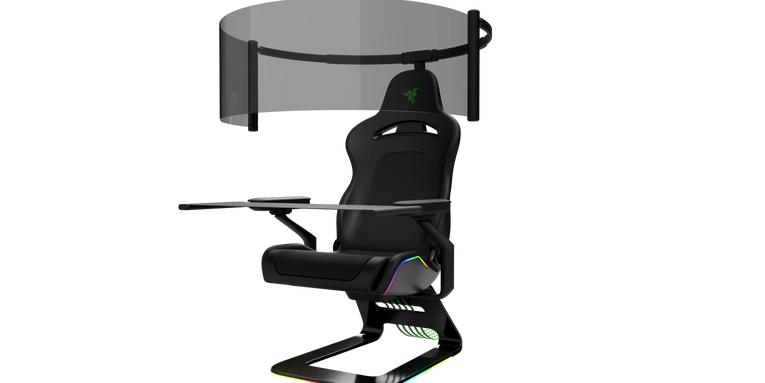 Razer’s concept gaming chair wraps players in a huge, curved screen