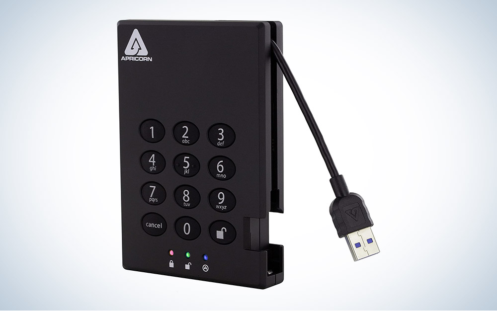 The Apricorn Aegis Padlock is our pick for the best external hard drive with encryption.