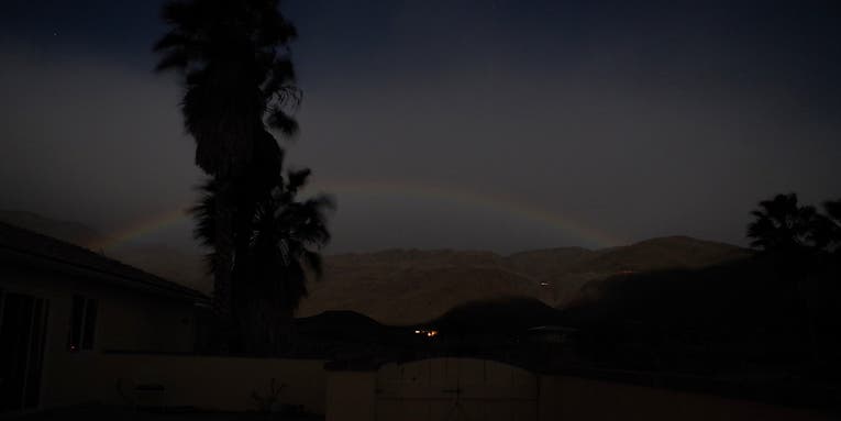 In perfect conditions, rainbows can come alive at night