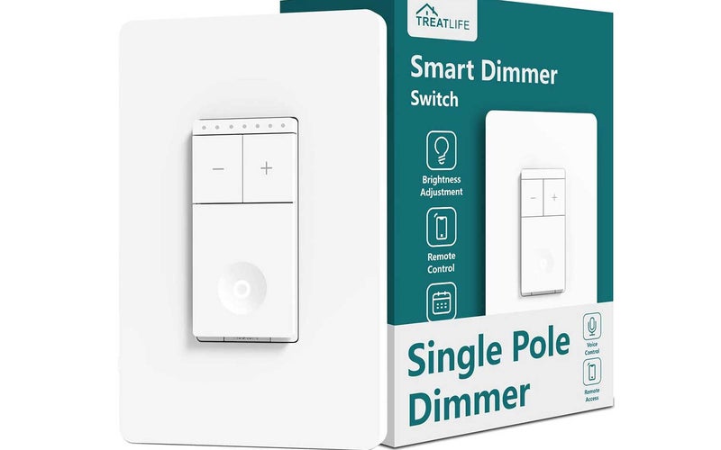 Treatlife Smart Dimmer Switch, Neutral Wire Needed, 2.4Ghz Wi-Fi Light Switch, Compatible with Alexa and Google Assistant, Schedule, Remote Control, FCC Listed, Single Pole (1 Pack)
