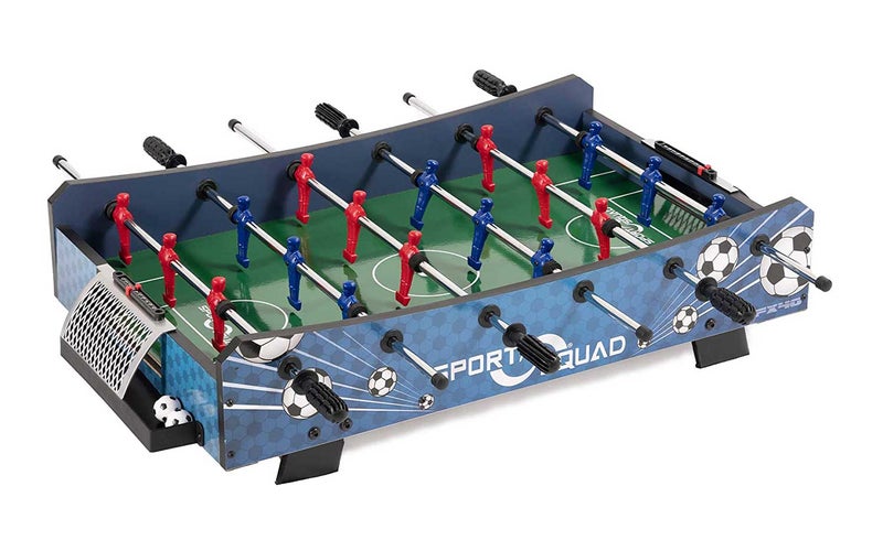 Sport Squad FX40 40” Table Top Foosball Table for Adults and Kids - Compact Mini Tabletop Soccer Game - Portable Recreational Hand Soccer for Game Room & Family Game Night - Incl. 2 Foosball Balls