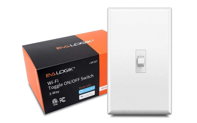 3-Way Smart WiFi Toggle Light Switch, On/Off Control, in-Wall, No Hub Required, Compatible with Alexa and Google Home, ETL and FCC Listed (WF30T)