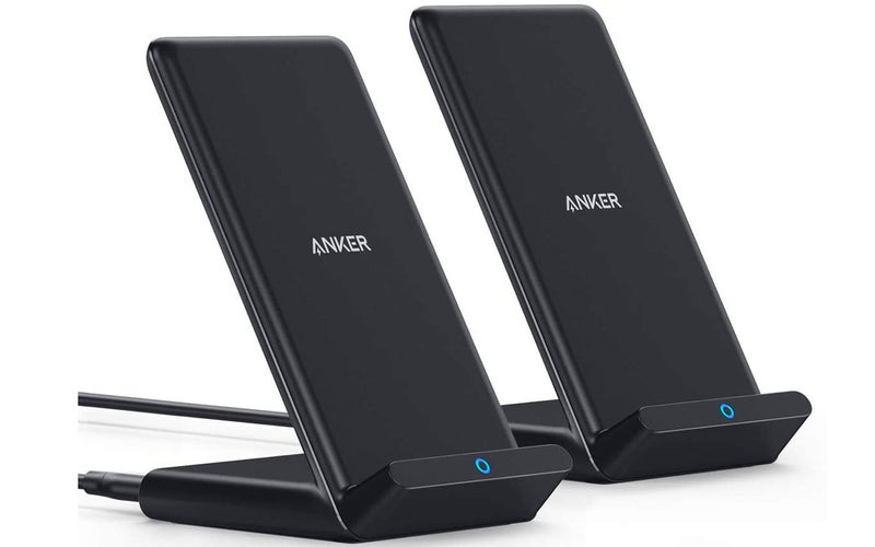 Anker® PowerWave charging stand, Twin Pack, Wireless 7.5W Charger for iPhone 11, 11 Max, Xs Max, XR, XS, X8, 8Plus, 10W Fast Charger for Galaxy S10, S9, S8, Note 10 - power supply not included