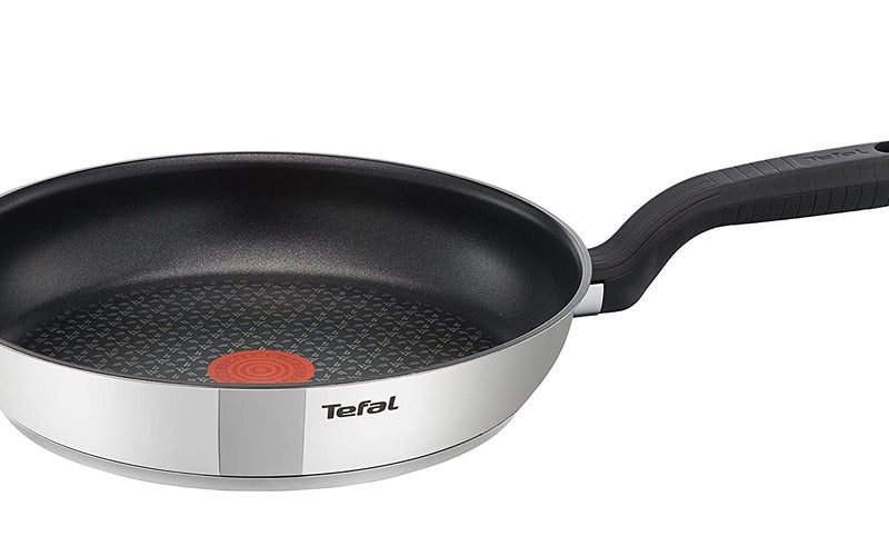 Tefal Comfort Max Stainless Steel Non-Stick Frying Pan, 20 cm - Silver