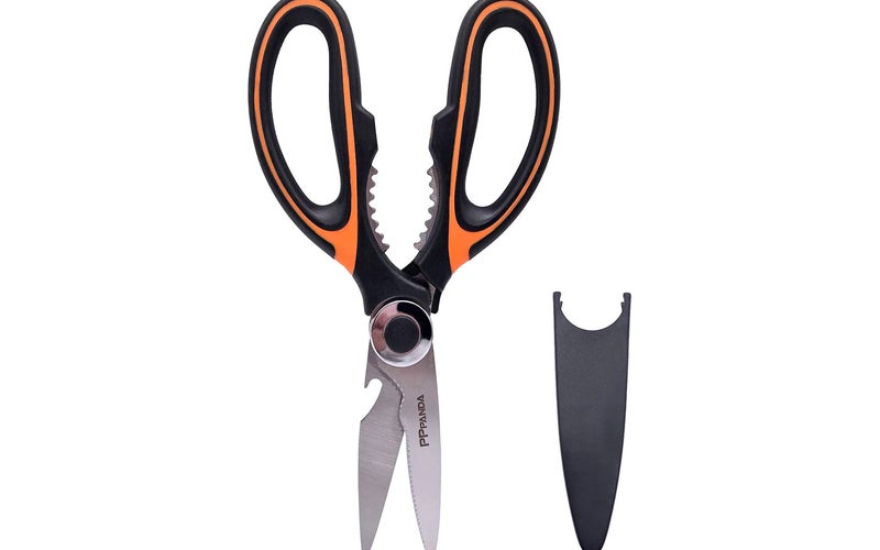 Kitchen Scissors, Heavy Duty Cooking Scissors, Multi-Purpose Kitchen Shears with Cover for Poultry, Meat, Herb Cutting, Stainless Steel