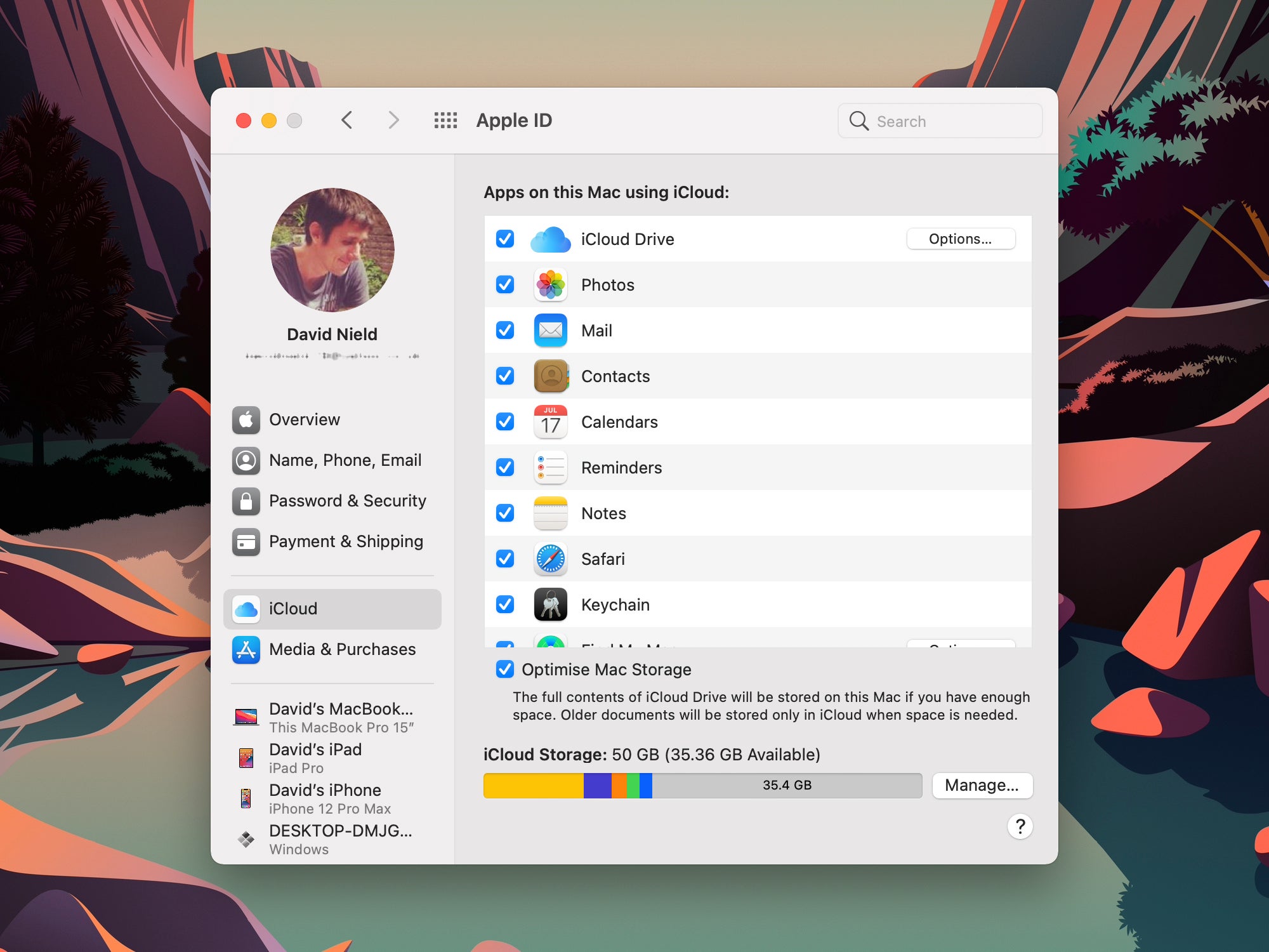 The backup and reset options for an Apple macOS computer.