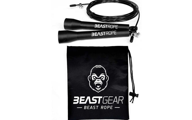 Beast Rope by Beast Gear â Speed Skipping Rope for Fitness, Conditioning & Fat Loss. Ideal for Crossfit, Boxing, MMA, HIIT, Interval Training & Double Unders