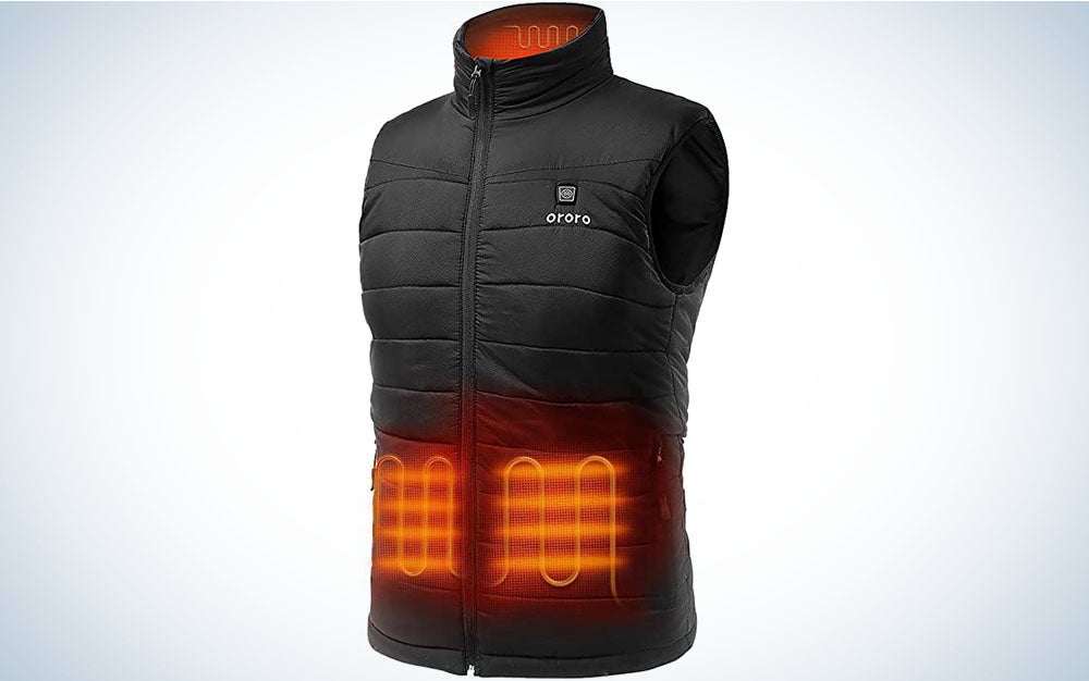 No Battery Electric Heated Vest Tencoz Heating Jacket USB Charging Heated Clothes Gilet Size Adjustble with 3 Temps 5 Heating Zones for Women Men Winter Warm Outdoor Skiing Running Camping 