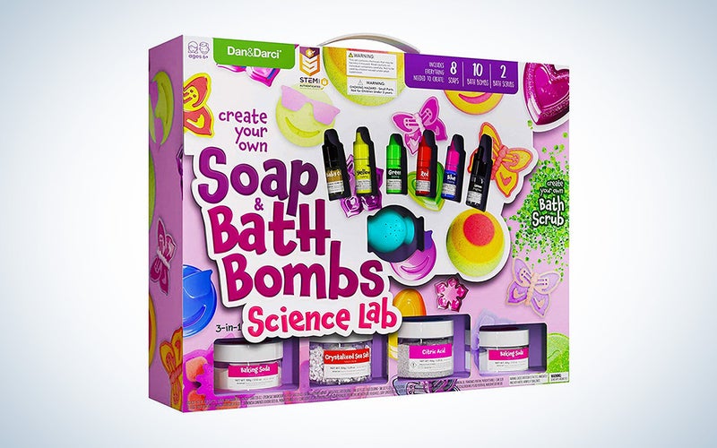 Kit de fabricación de bombas de baño y jabón para niños - Kit de ciencia de spa 3 en 1 para niños