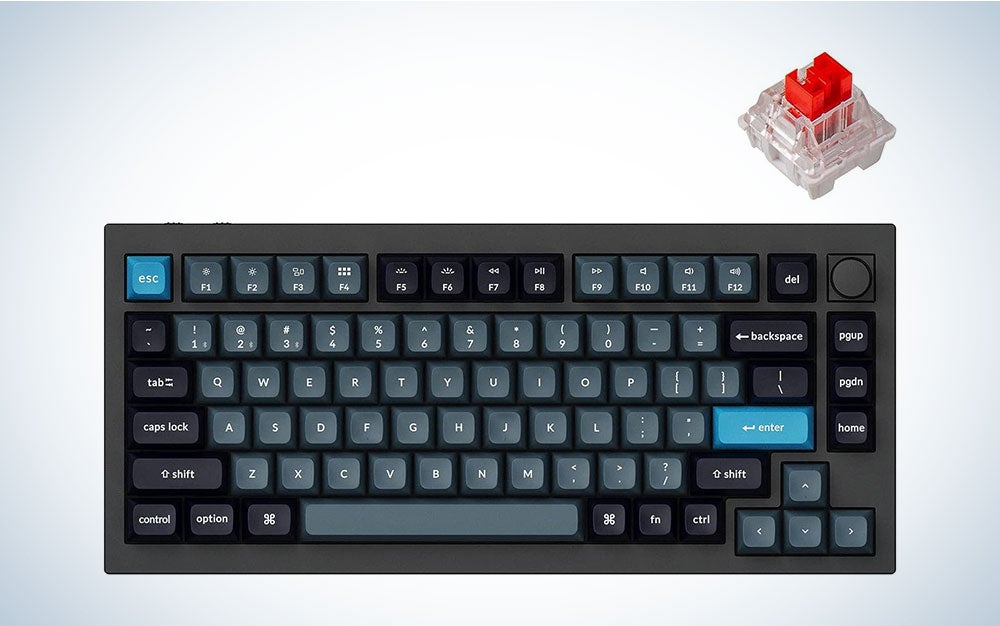 Keychron Q1 Pro mechanical keyboard with exposed switch