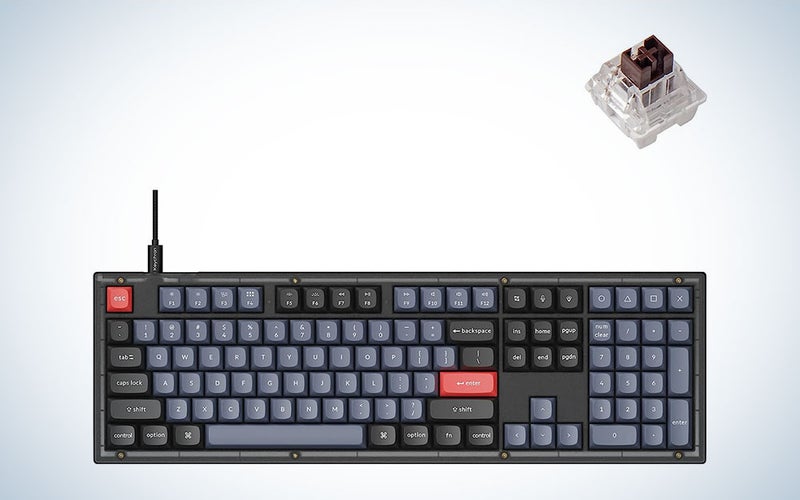 Keychron V6 Pro best budget mechanical keyboard with exposed switch