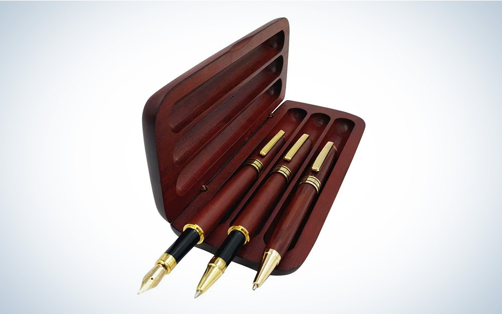 Wooden Pens Set with Pen Gift Case