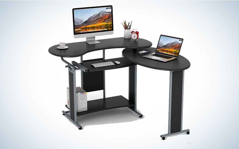 Little Tree Rotating Computer Desk is a great l shaped desk