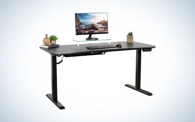 VIVO Black Electric Height Adjustable Stand Up Desk