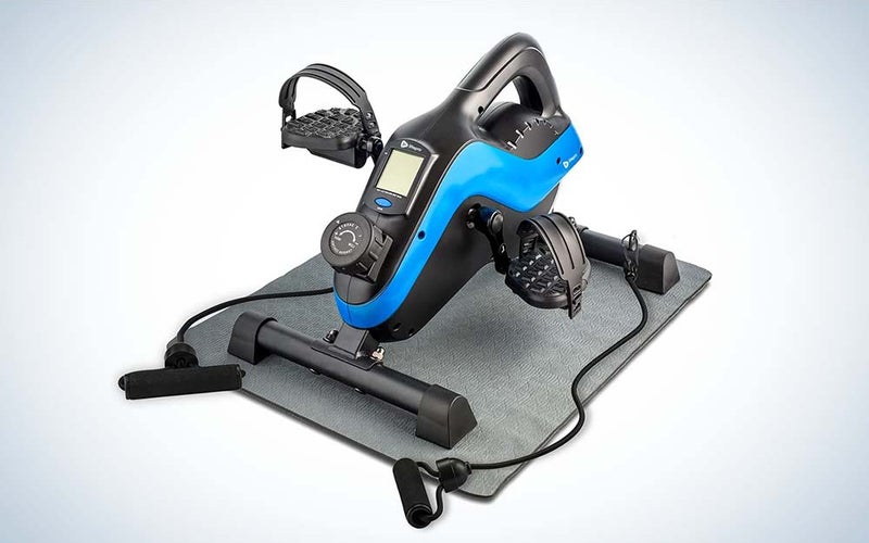LifePro makes one of the best under-desk bikes with resistance bands.