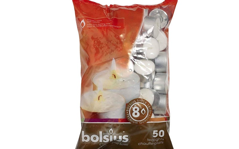 Bolsius 8 Hour Burning Tealights, Pack of 50
