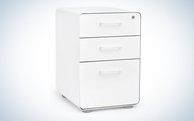 Poppin White Stow 3-Drawer File Cabinet