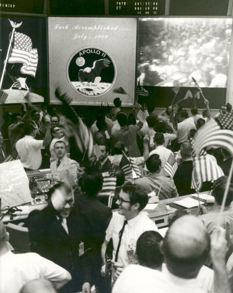 Triumph After Splashdown of Apollo 11