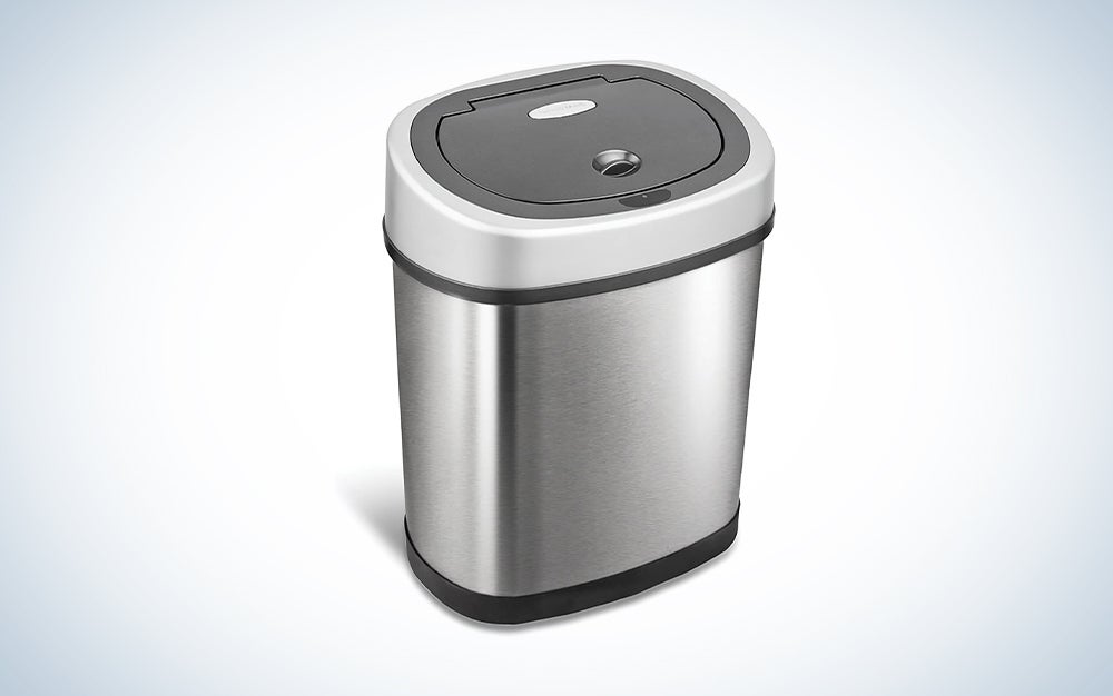Comix Auto Motion Sensor Trash Can Touchless Stainless Steel Waste Basket K5C5 