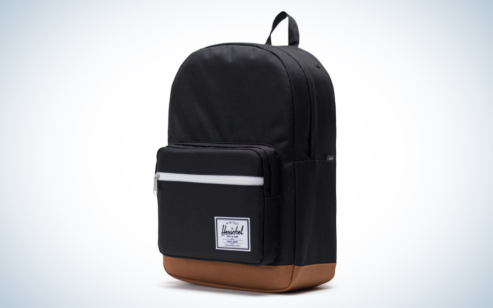black and brown backpack