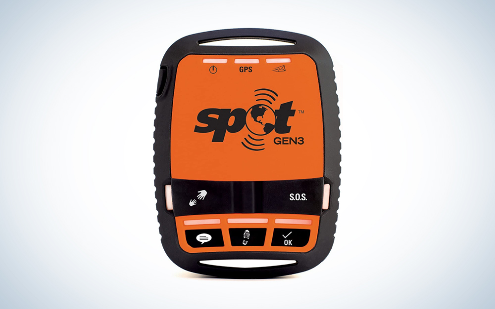 A orange and black satellite phone from Spot