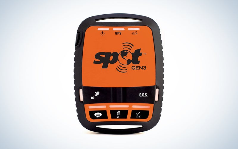 A orange and black satellite phone from Spot