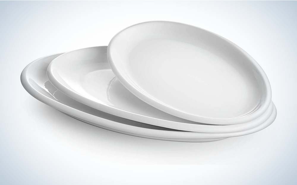 The Down Large Serving Platter set is the best serving bowl that's a platter.