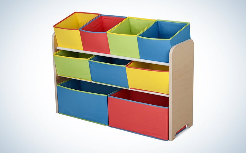 colorful toy storage bins