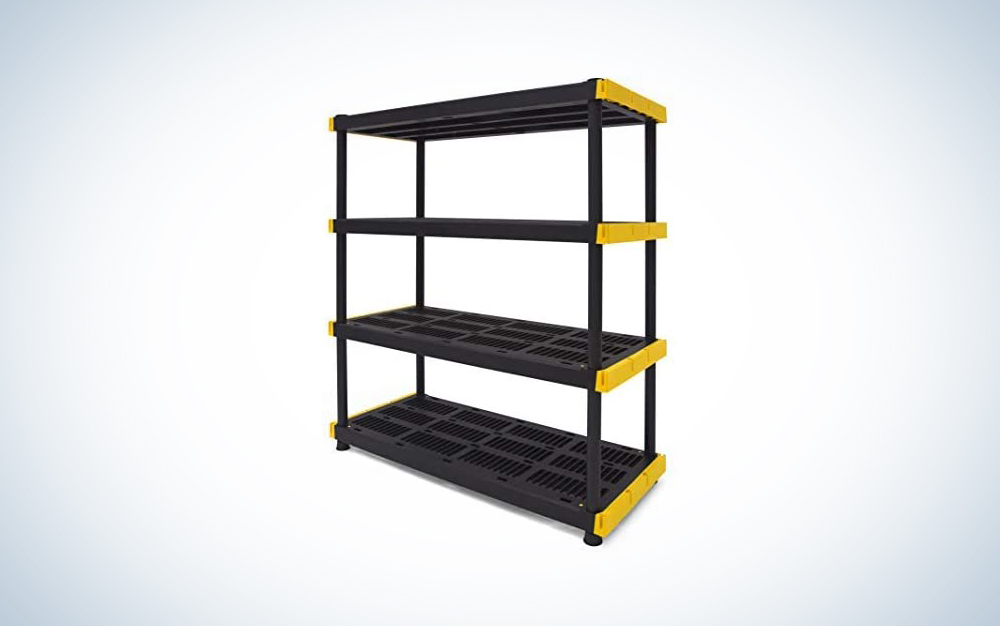 Original Black & Yellow 4-Tier Storage Shelving Unit