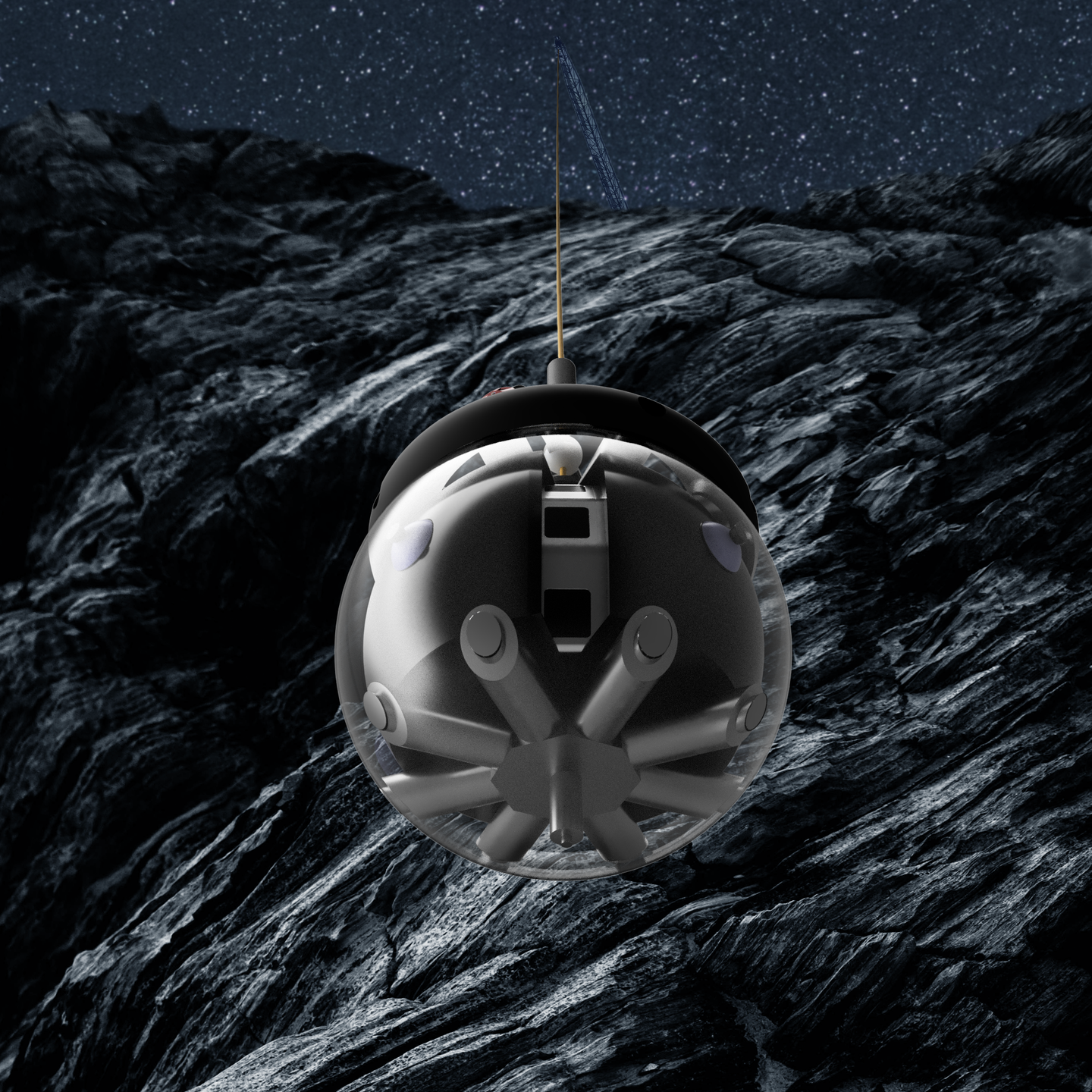 Artist's impression of the DAEDALUS robot on the moon