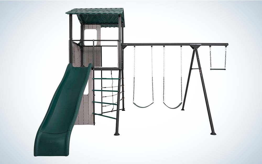 The Lifetime Monkey Bar Adventure Swing Set is the best swing set overall for many families.