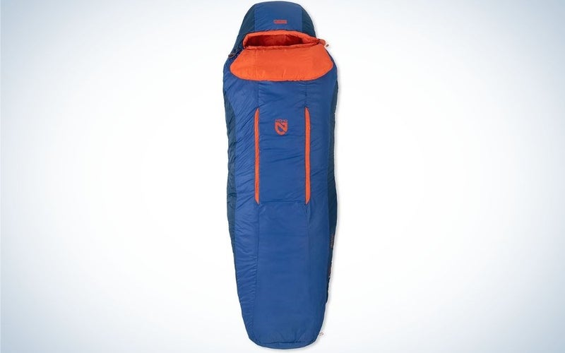 NEMO blue and orange sleeping bag for gift ideas for mom