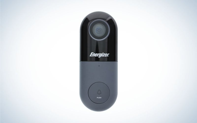 black and grey doorbell camera