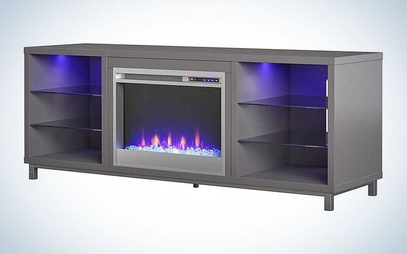 The Ameriwood Home Lumina Fireplace is the best fireplace TV stand