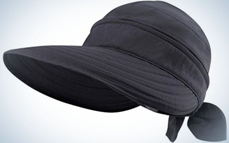 black sun visor hat