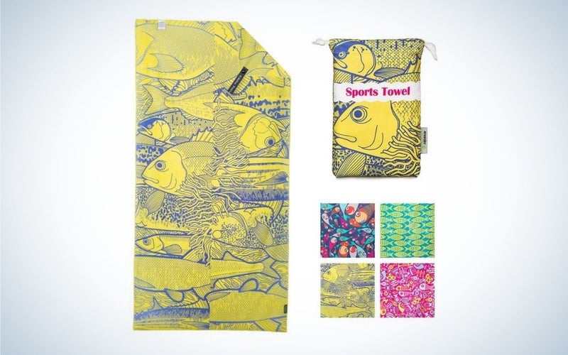 Yellow and soft beach towels