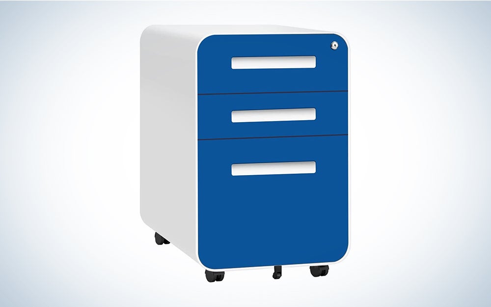 The INTERGREAT 3 Drawer Rolling File Cabinet is the best 3 drawer filing cabinet