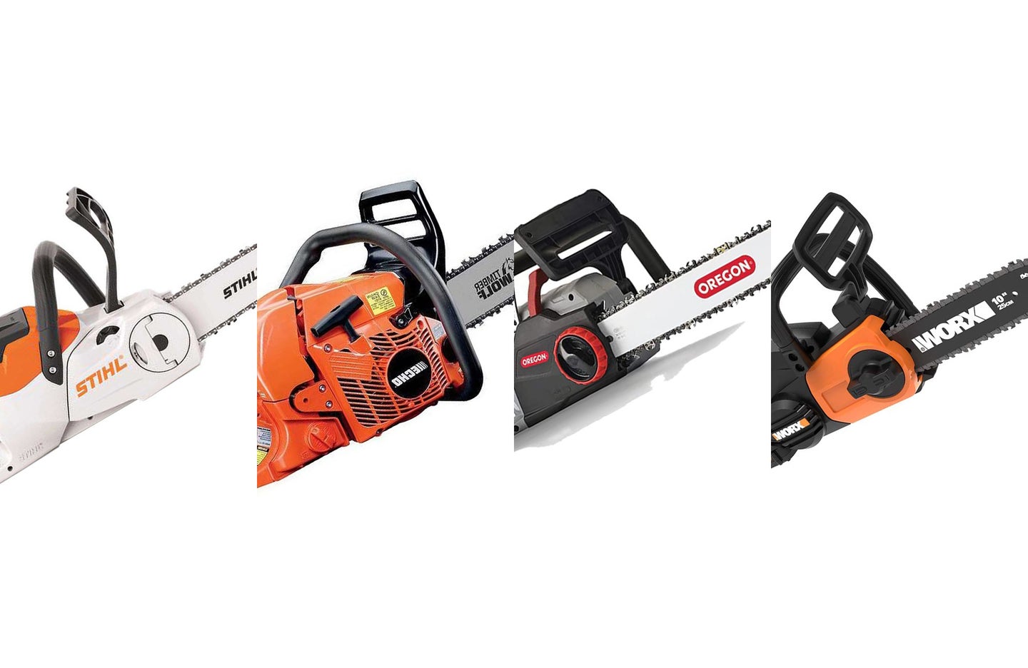 A lineup of the best chainsaws